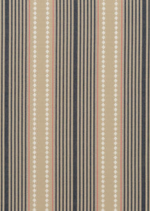 Brighton Stripe Indigo/Linen by Mulberry Designer Fabric