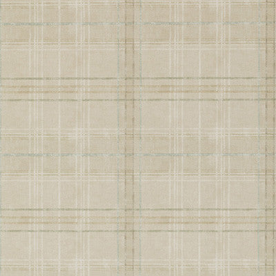Shetland Plaid Stone by Mulberry Designer Wallcovering