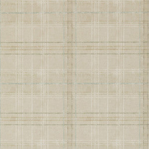 Shetland Plaid Stone by Mulberry Designer Wallcovering