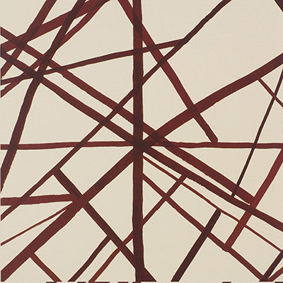 Channels Paper Plum/Oatmeal by Groundworks Designer Wallcovering