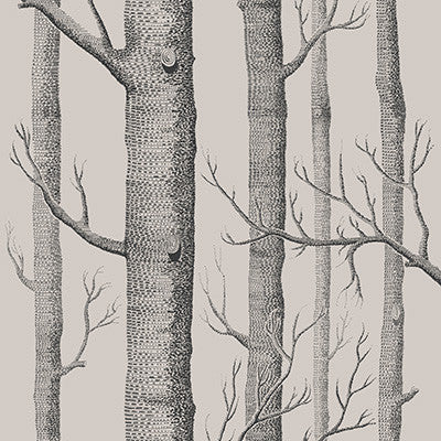 Woods Linen/Charcoal by Cole & Son Designer Wallcovering