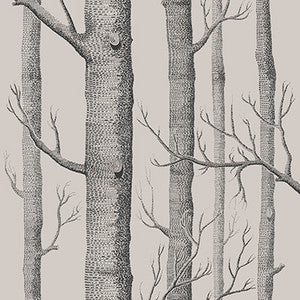 Woods Linen/Charcoal by Cole & Son Designer Wallcovering
