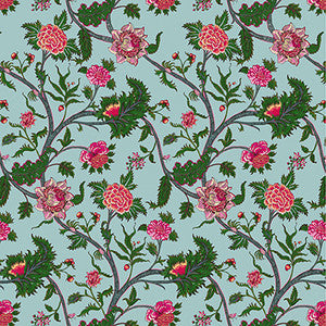 Palampore Azul by Gaston Y Daniela Designer Fabric