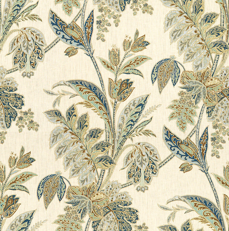 Ishana Indigo/Sky by Baker Lifestyle Designer Fabric