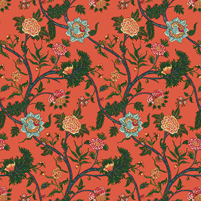 Palampore Coral by Gaston Y Daniela Designer Fabric