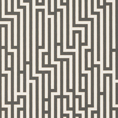 Fretwork Charcoal by G P & J Baker Designer Wallcovering