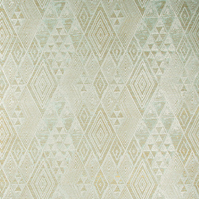 Marula Paper Aqua/Gold by Lee Jofa Designer Wallcovering