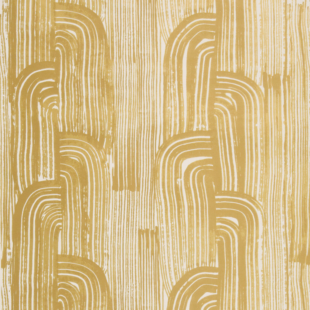Crescent Paper Gold/Ivory by Lee Jofa Modern Designer Wallcovering