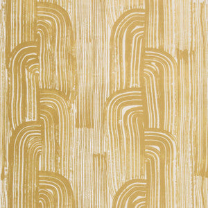 Crescent Paper Gold/Ivory by Lee Jofa Modern Designer Wallcovering