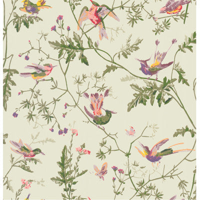 Hummingbirds Green Multi-Colour by Cole & Son Designer Wallcovering