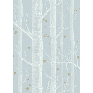 Woods & Stars Powder Blue by Cole & Son Designer Wallcovering