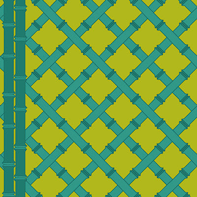 Trellis Lima/Esmeralda by Gaston Y Daniela Designer Wallcovering