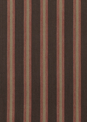 Chester Stripe Woodsmoke/Russet by Mulberry Designer Fabric