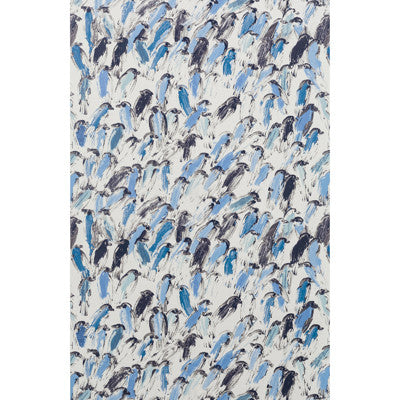 Finches Blue/Beige by Lee Jofa Modern Designer Wallcovering
