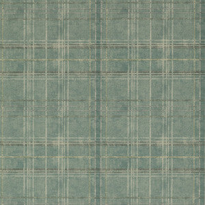 Shetland Plaid Teal by Mulberry Designer Wallcovering