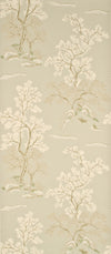 Oriental Tree Pale Aqua by G P & J Baker Designer Wallcovering