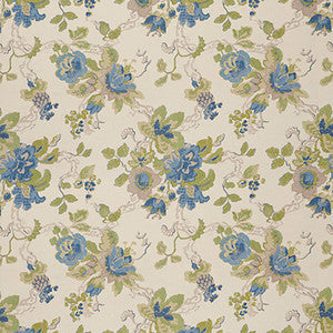 Parnham Cornflower/Lime by Lee Jofa Designer Wallcovering