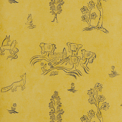 Wychwood Provencal Yellow by Kravet Couture Designer Wallcovering