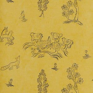 Wychwood Provencal Yellow by Kravet Couture Designer Wallcovering