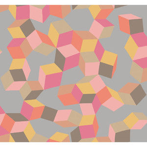 Puzzle Pink And Orange by Cole & Son Designer Wallcovering