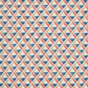 Cannes Paper Red/Blue by Lee Jofa Designer Wallcovering