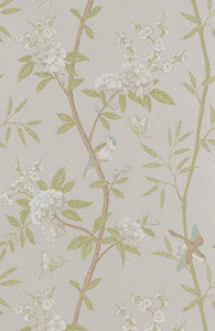 Peony & Blossom Ivory/Willow by G P & J Baker Designer Wallcovering