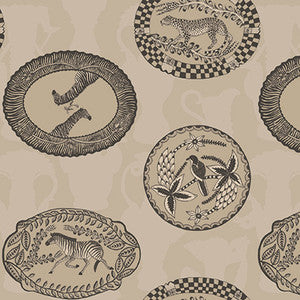 Matrinah Stone & Gilver by Cole & Son Designer Wallcovering