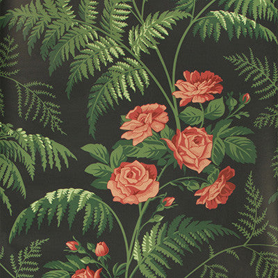 Rose Red/L Green/Charcoal by Cole & Son Designer Wallcovering