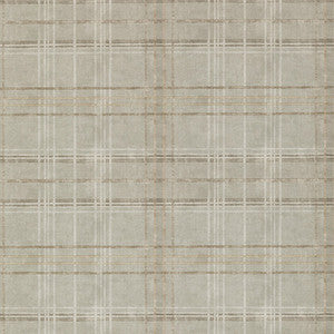 Shetland Plaid Woodsmoke by Mulberry Designer Wallcovering