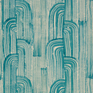 Crescent Paper Lake/Cream by Lee Jofa Modern Designer Wallcovering