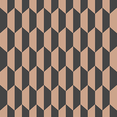 Petite Tile Charcoal/Bronze by Cole & Son Designer Wallcovering
