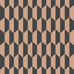 Petite Tile Charcoal/Bronze by Cole & Son Designer Wallcovering