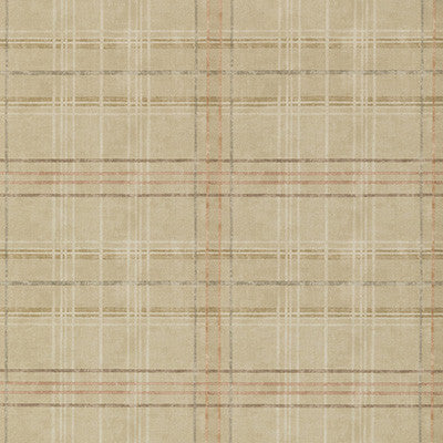 Shetland Plaid Sand by Mulberry Designer Wallcovering