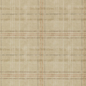 Shetland Plaid Sand by Mulberry Designer Wallcovering