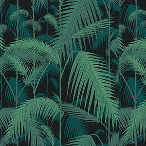 Palm Jungle Vir/Pet On Char by Cole & Son Designer Fabric