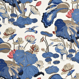 Nympheus - Linen Indigo/Marine/Linen by G P & J Baker Designer Fabric