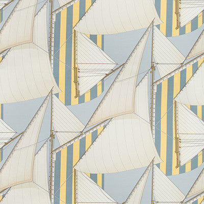 St Tropez Print Blue/Yellow by Lee Jofa Designer Fabric