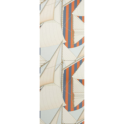 St Tropez Wp Slate/Spice by Lee Jofa Designer Wallcovering