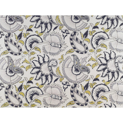 Orlando Gris/Amarill by Gaston Y Daniela Designer Fabric
