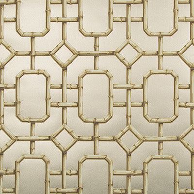 Bambu Fret Pewter by Kravet Couture Designer Wallcovering