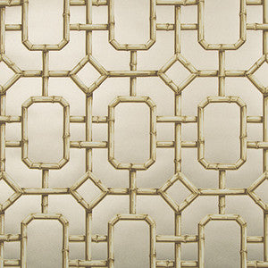 Bambu Fret Pewter by Kravet Couture Designer Wallcovering