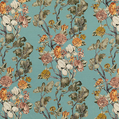 Wild Side Teal by Mulberry Designer Fabric