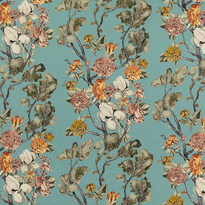 Wild Side Teal by Mulberry Designer Fabric
