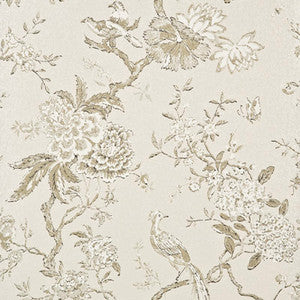 Oriental Bird Ivory by G P & J Baker Designer Wallcovering