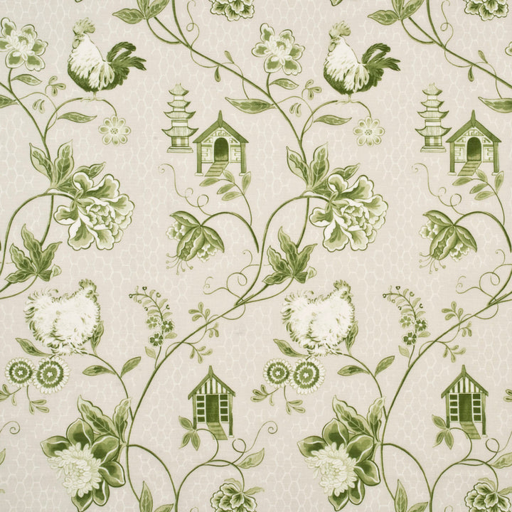 Bantam Toile Green by Baker Lifestyle Designer Fabric