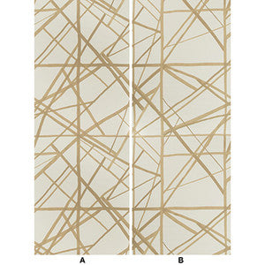 Channels Paper Latte/Suede by Groundworks Designer Wallcovering