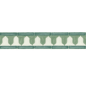 Zellige Border Olive by Cole & Son Designer Wallcovering