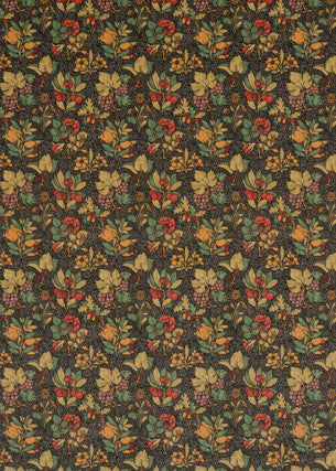 Meadow Fruit Velvet Cinder/Multi by G P & J Baker Designer Fabric