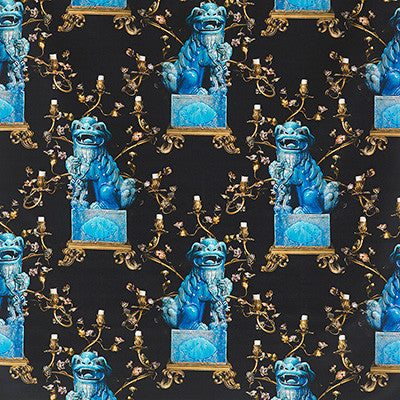 Chien Onyx/Azul by Gaston Y Daniela Designer Fabric