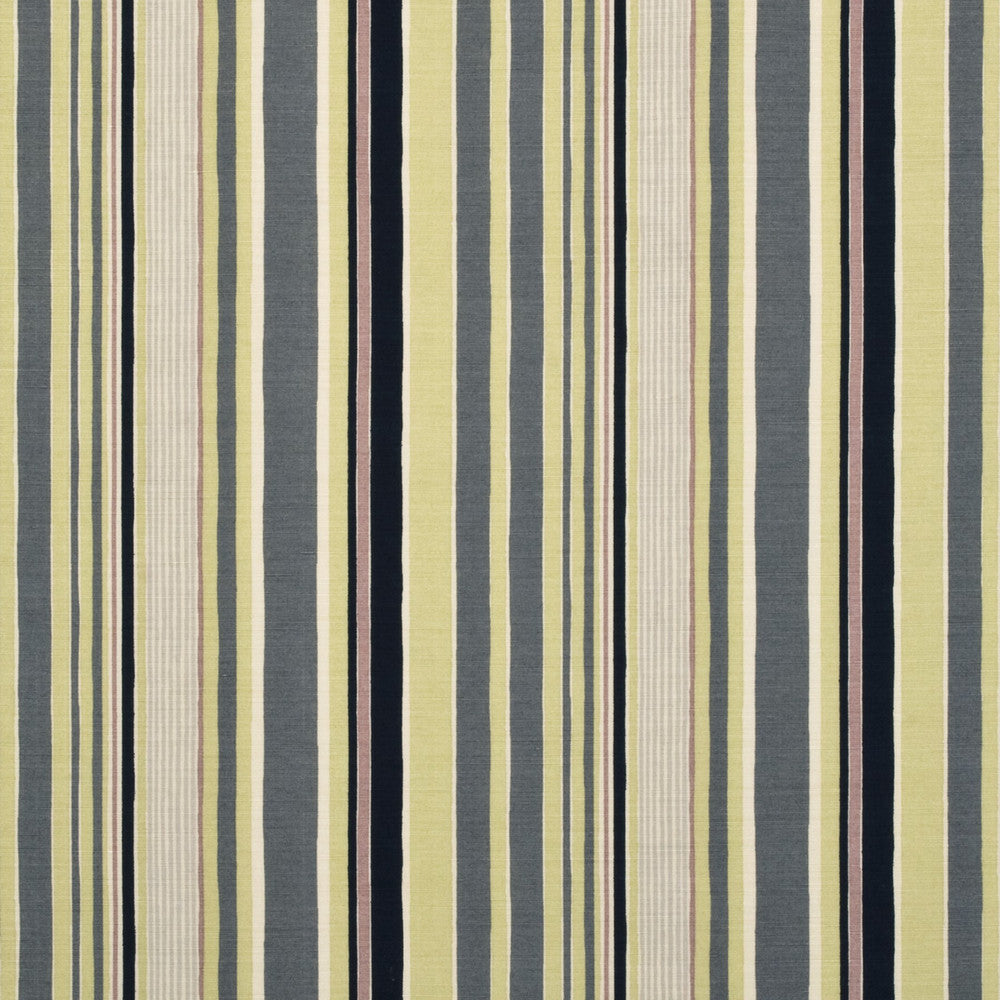 Mallow Stripe Charcoal/Mauve/Dove by Baker Lifestyle Designer Fabric